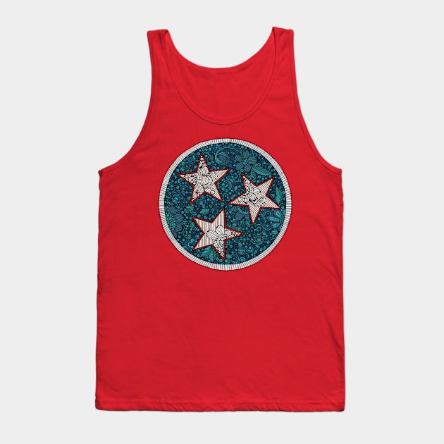 Tennessee Flag Tank Top by Valentina Harper